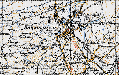 Old map of Barnoldswick in 1947