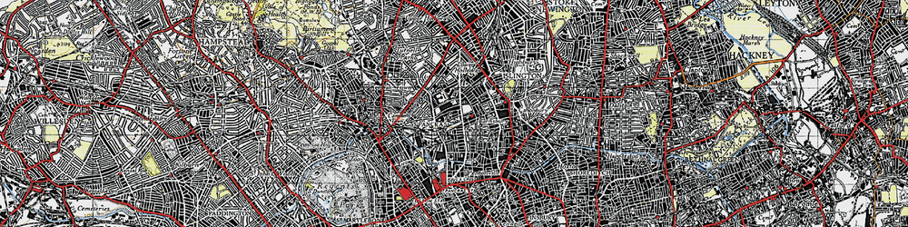 Old map of Barnsbury in 1945