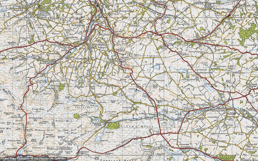 Old Map of Barnside, 1947 in 1947