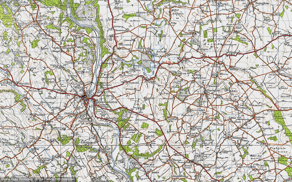 Old Map of Historic Map covering Hoccum in 1946