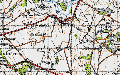 Old map of Hoccum in 1946