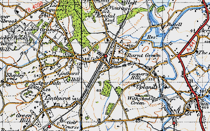 Old map of Barnt Green in 1947
