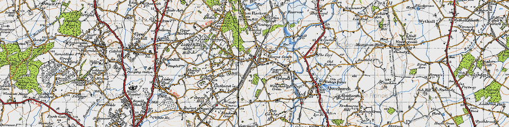 Old map of Barnt Green in 1947