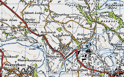 Old map of Barnton in 1947