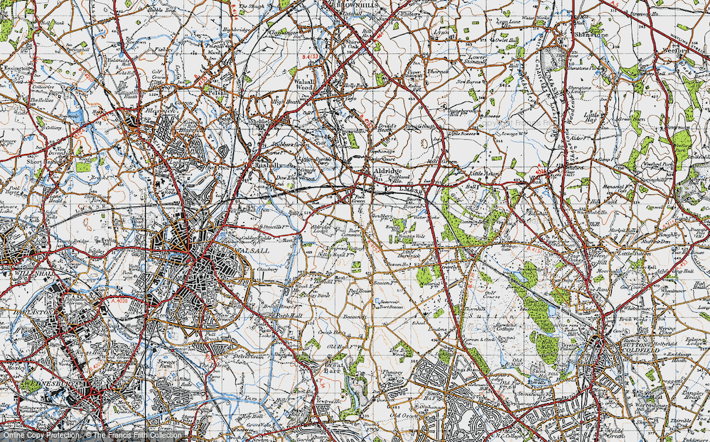 Old Map of Barr Common, 1946 in 1946