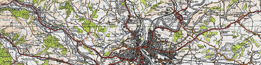 Old map of Barrack Hill in 1946