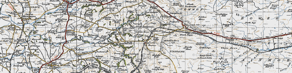 Old map of Woofergill in 1947