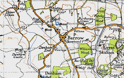 Old map of Barrow in 1946