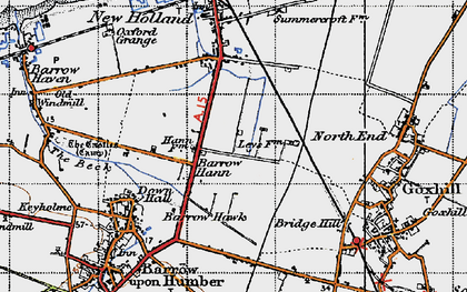 Old map of Barrow Hann in 1947