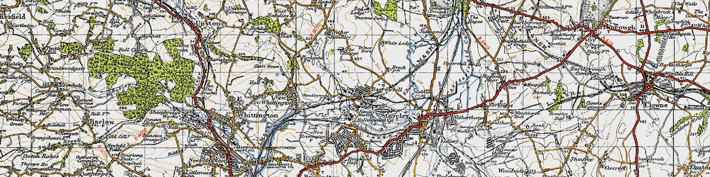 Old map of Barrow Hill in 1947
