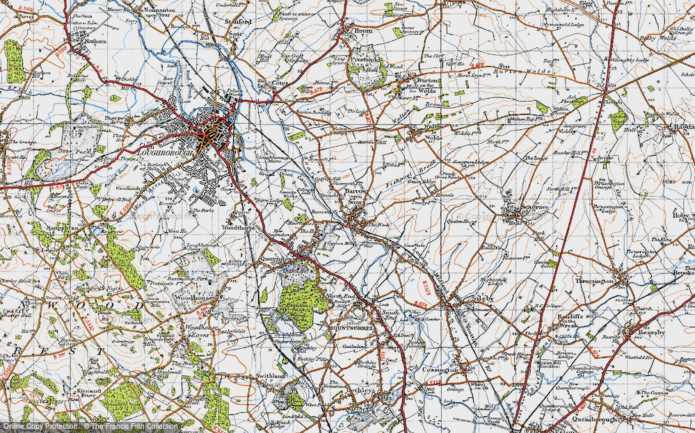 Old Map of Barrow upon Soar, 1946 in 1946