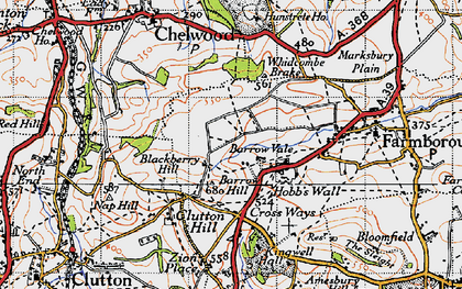 Old map of Whidcombe Brake in 1946