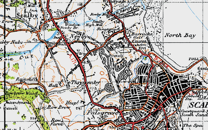 Old map of Barrowcliff in 1947
