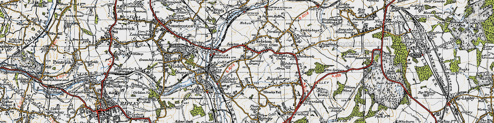 Old map of Barrows Green in 1946