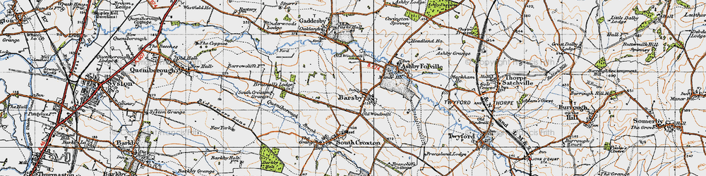 Old map of Barsby in 1946
