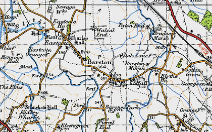 Old map of Barston in 1947