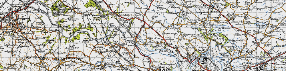 Old map of Bartington in 1947