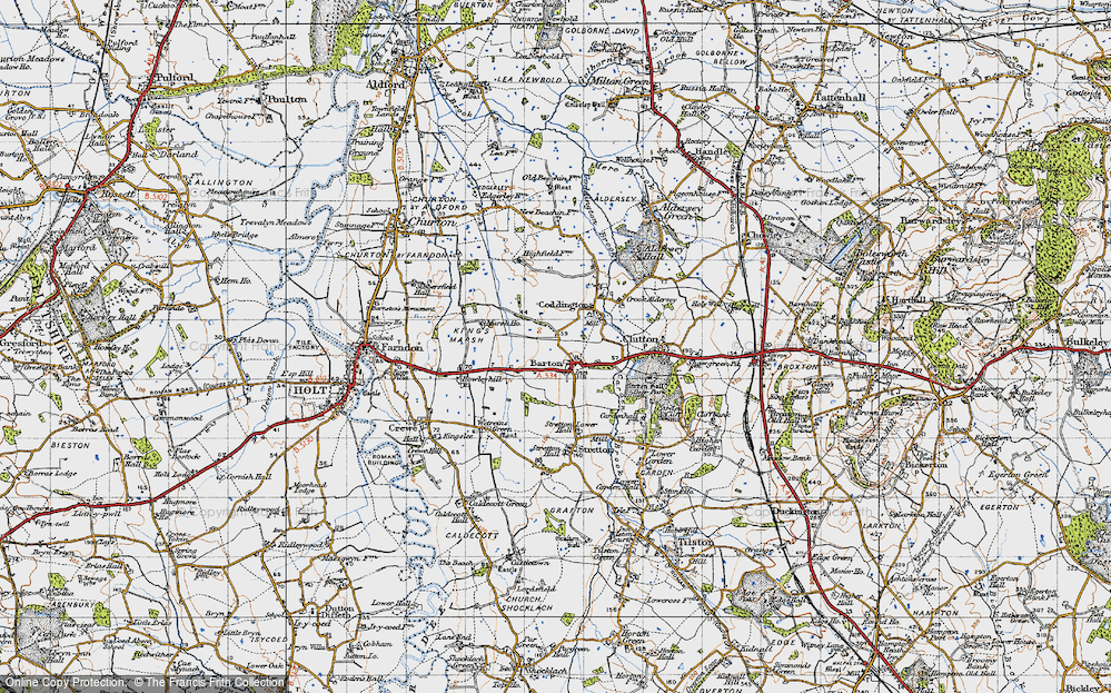 Old Map of Barton, 1947 in 1947