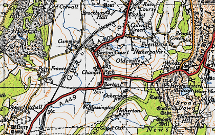 Old map of Brockbury Hall in 1947