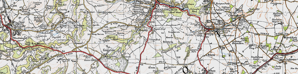 Old map of Barton End in 1946
