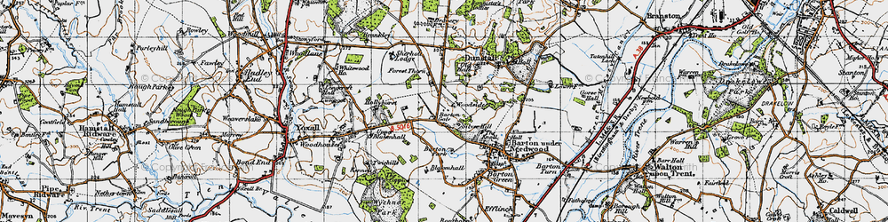 Old map of Blakenhall Park in 1946