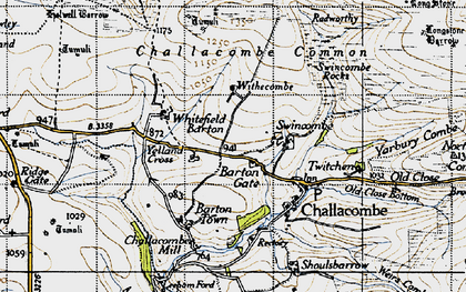 Old map of Yelland Cross in 1946