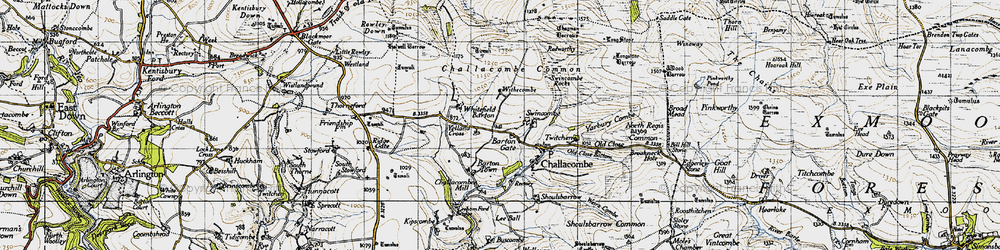 Old map of Yelland Cross in 1946