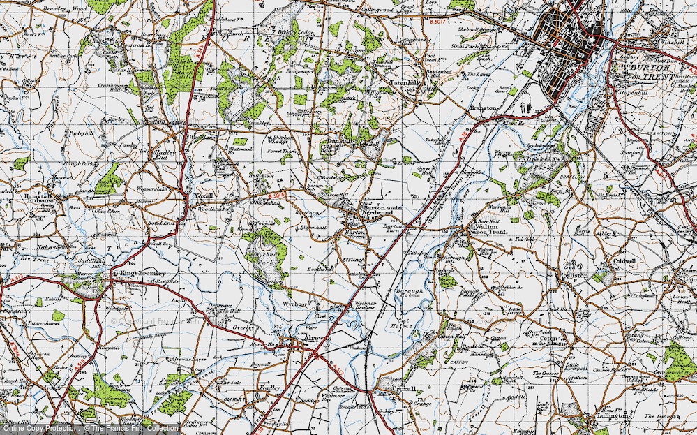 Old Map of Barton Green, 1946 in 1946
