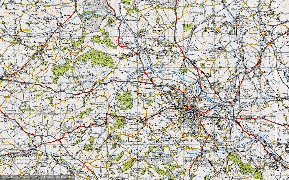 Old Map of Barugh Green, 1947 in 1947