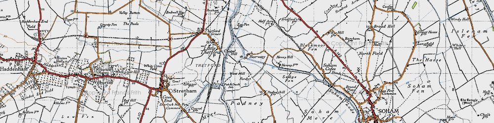 Old map of Barway in 1946