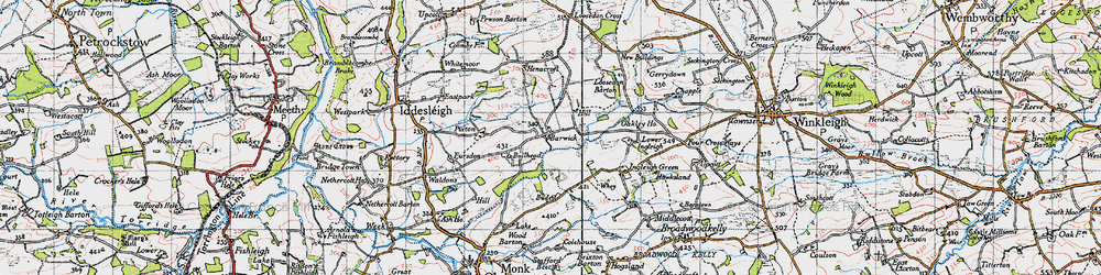 Old map of Bryony Hill in 1946