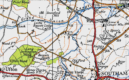 Old map of Bascote in 1946
