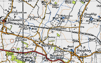 Old map of Base Green in 1946