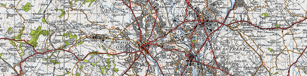 Old map of Basford in 1946