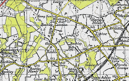Old map of Bashley Park in 1940