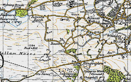 Old map of Bassett in 1947