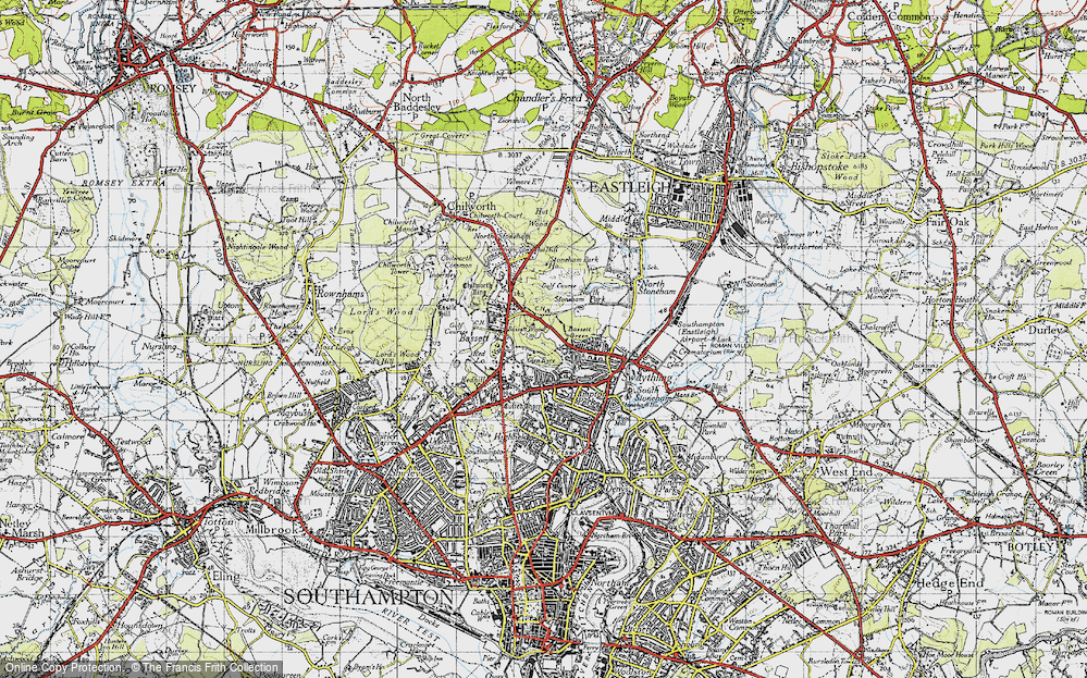 Old Map of Bassett Green, 1945 in 1945