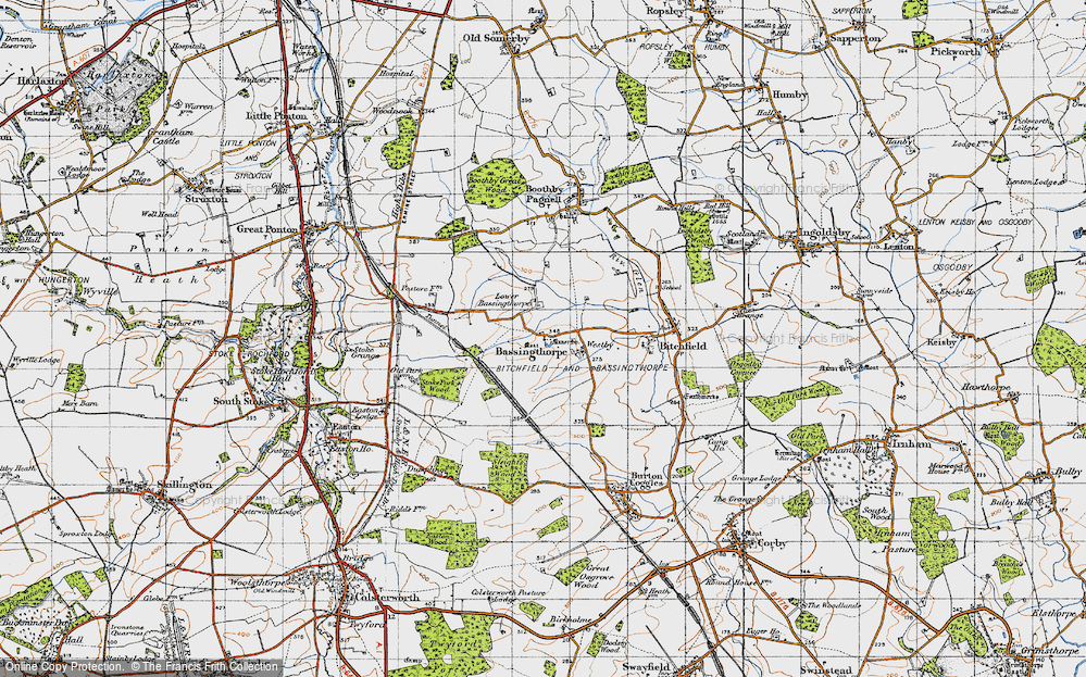 Old Map of Bassingthorpe, 1946 in 1946
