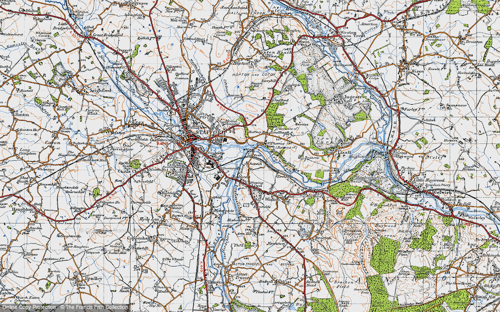 Old Map of Baswich, 1946 in 1946