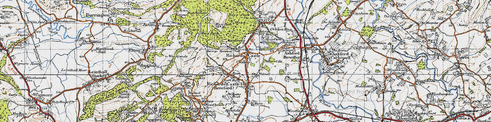 Old map of Batchcott in 1947
