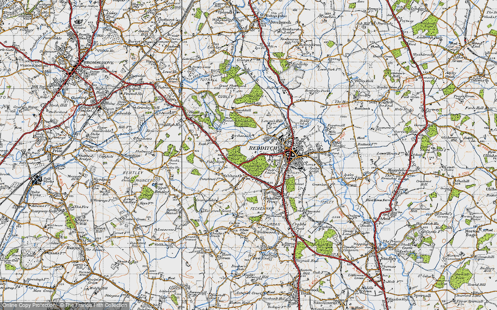 Old Map of Batchley, 1947 in 1947