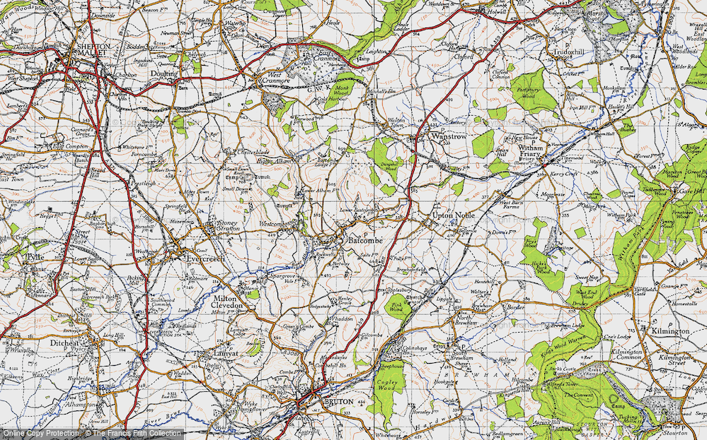 Old Map of Batcombe, 1946 in 1946