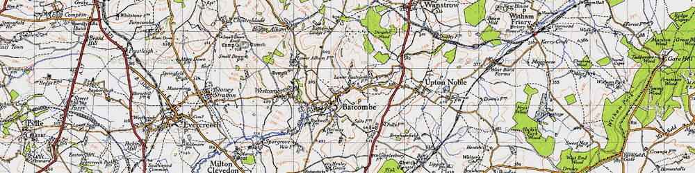 Old map of Batcombe in 1946