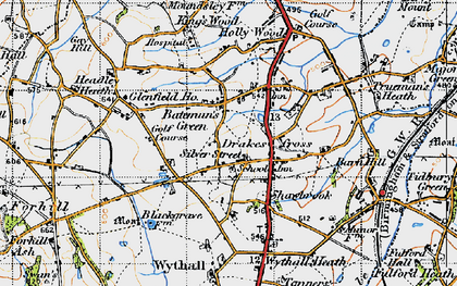 Old map of Bateman's Green in 1947
