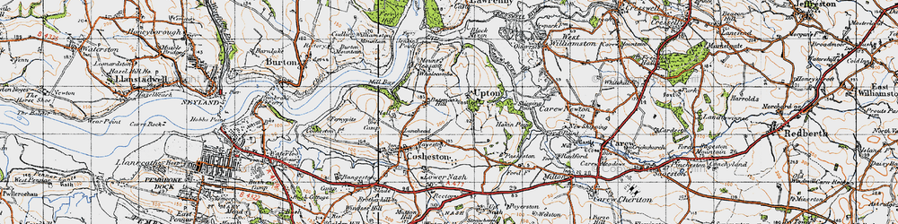 Old map of Bateman's Hill in 1946