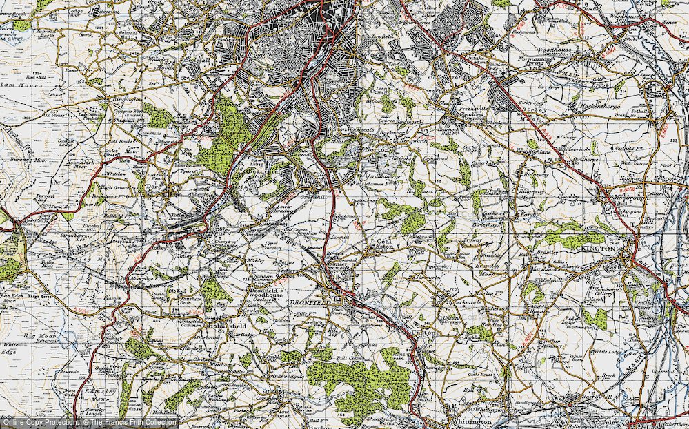 Old Map of Batemoor, 1947 in 1947