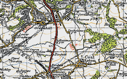 Old map of Batemoor in 1947