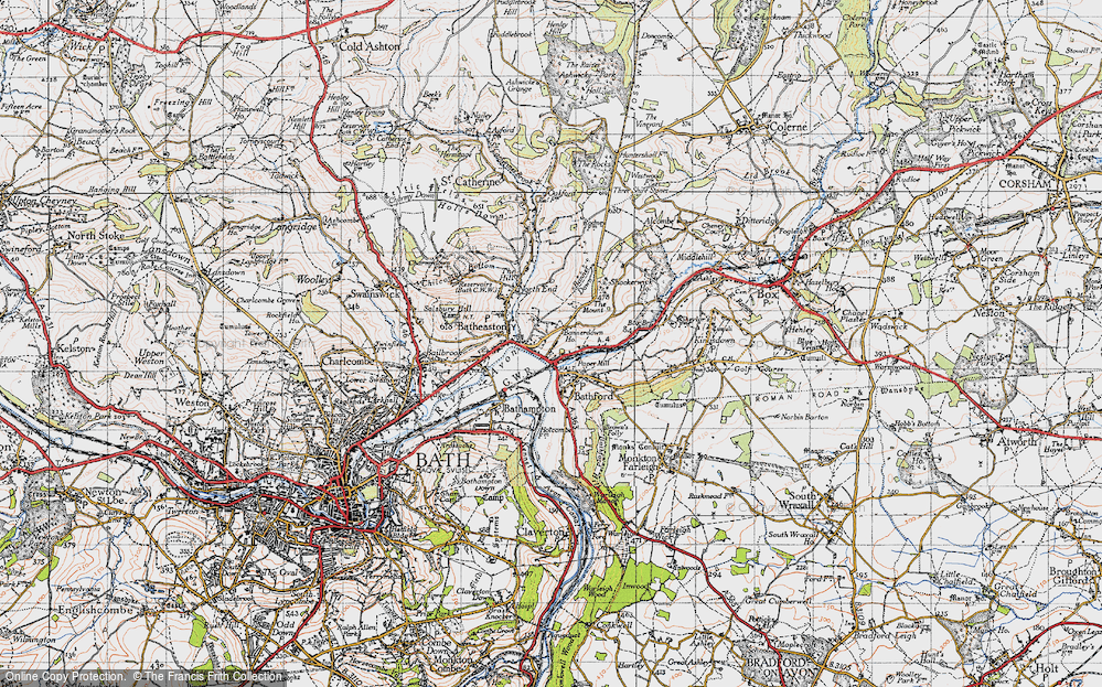 Old Map of Batheaston, 1946 in 1946