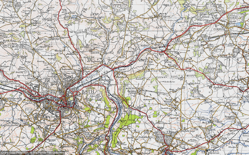 Old Map of Bathford, 1946 in 1946