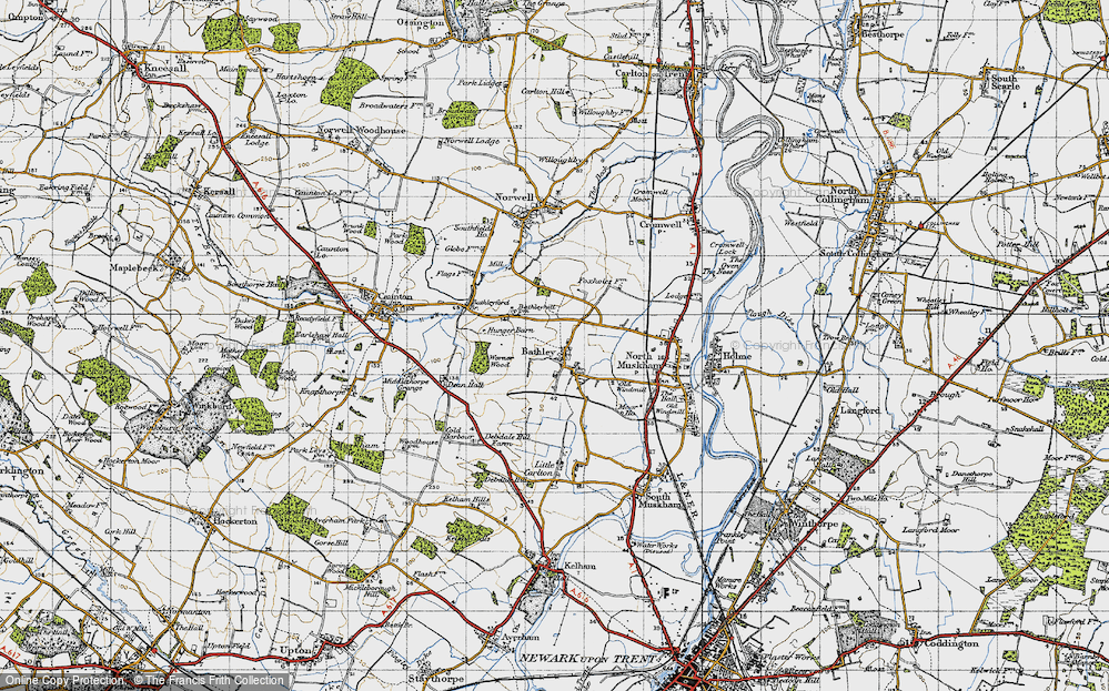 Old Map of Bathley, 1947 in 1947